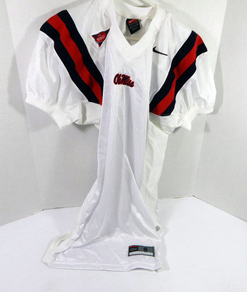 2002-05 Ole Miss Rebels Blank Game Issued White Jersey S DP31669