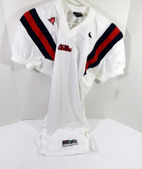 2002-05 Ole Miss Rebels Blank Game Issued White Jersey S DP31621