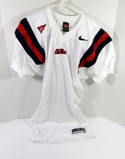 2002-05 Ole Miss Rebels Blank Game Issued White Jersey S DP31640