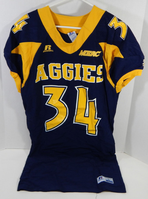 North Carolina A&T State Aggies #34 Game Issued Navy Jersey L DP24745