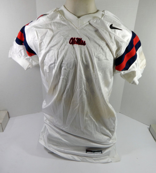 2002-05 Ole Miss Rebels Blank Game Issued White Jersey XL DP31646
