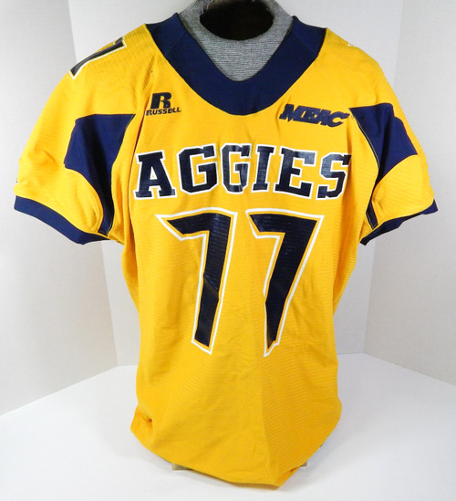 North Carolina A&T Aggies #77 Game Used Yellow Jersey 3XL DP31438