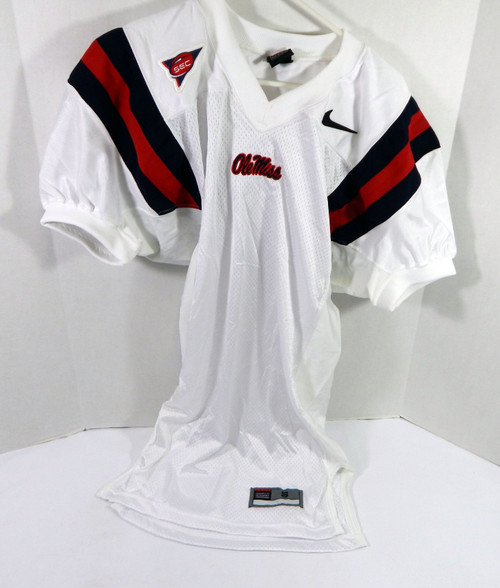 2002-05 Ole Miss Rebels Blank Game Issued White Jersey S DP31649