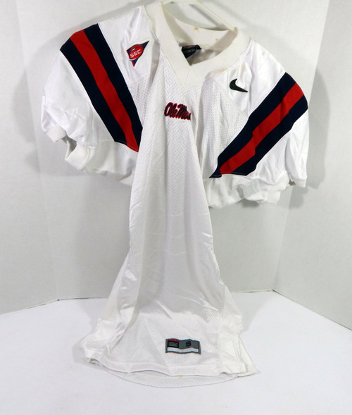 2002-05 Ole Miss Rebels Blank Game Issued White Jersey S DP31652
