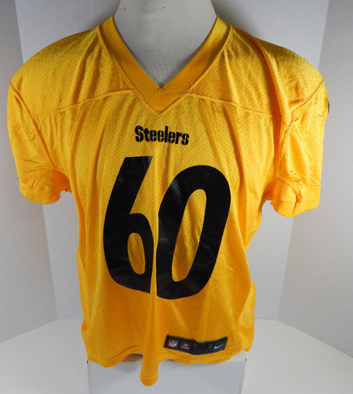 2020 Pittsburgh Steelers #60 Game Issued Yellow Practice Jersey 874