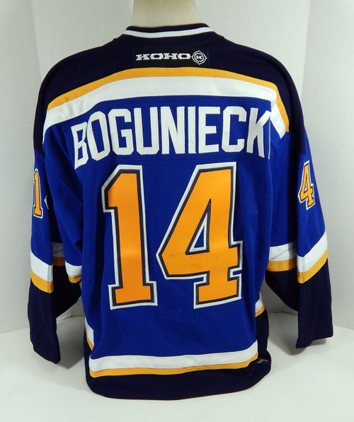 2000-01 St. Louis Blues Eric Boguniecki #14 Game Issued Blue Jersey DP12116