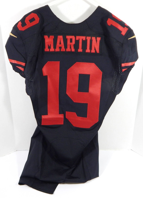 2016 San Francisco 49ers KeShawn Martin #19 Game Issued Black Jersey Color Rush