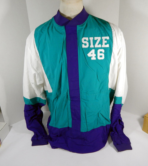 1990s Charlotte Hornets Game Issued Teal Warm Up Jacket Sample 46 DP42743