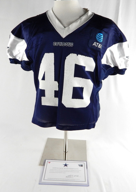 2023 Dallas Cowboys Malik Jefferson #46 Game Used Navy Practice Jersey 50 457