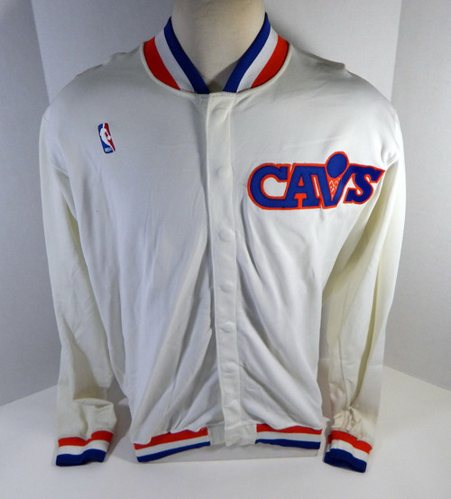 1990-91 Cleveland Cavaliers John Morton #23 Game Issued White Warm Up Jacket 46