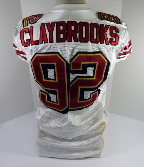 2003 San Francisco 49ers Joey Claybrooks #92 Game Issued White Jersey 46 DP46989