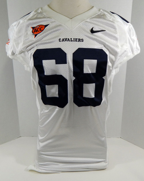 2005 Virginia Cavaliers #68 Game Used White Jersey Name Plate Removed L 071