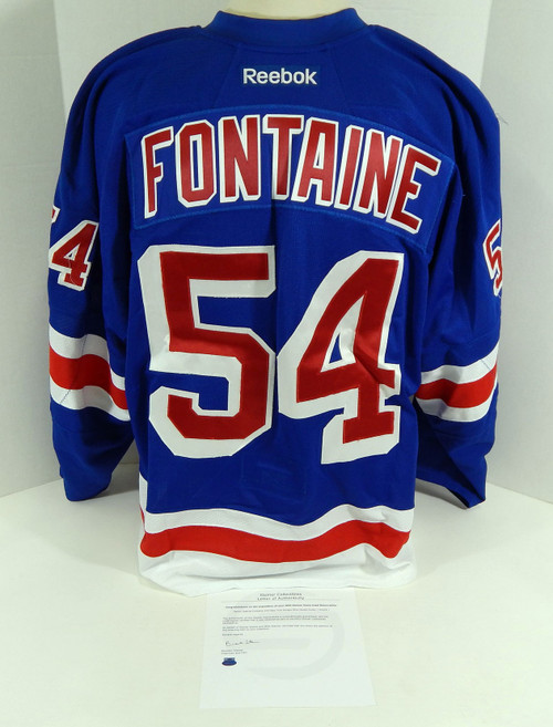 New York Rangers Gabriel Fontaine #54 Game Issued Blue Jersey DP08994