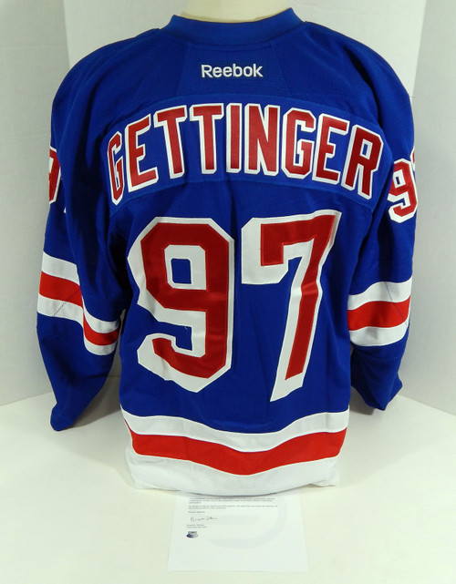 New York Rangers Tim Gettinger #97 Game Issued Blue Jersey DP08953