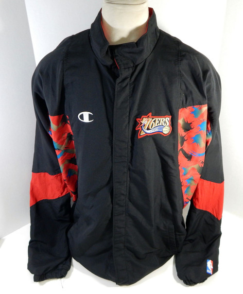 1997-98 Philadelphia 76ers Tom Chambers #25 Game Issued Black Warm Up Jacket 217