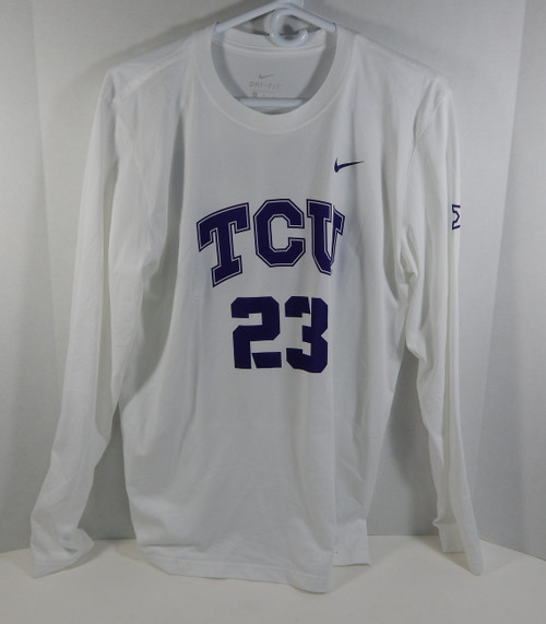 Texas Christian Uni TCU Horn Frogs #23 White Nike Volleyball Game Used Jersey 31