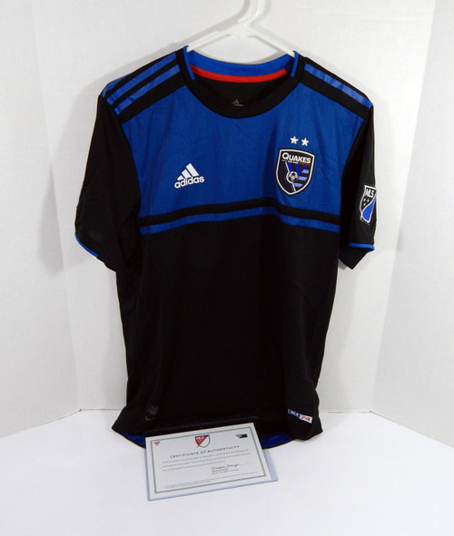 2019 San Jose Earthquakes Danny Hoesen #9 Game Used Signed Blue Jersey M 402