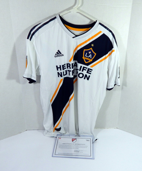 2018 LA Galaxy Dave Romney #4 Game Used Signed White Jersey L DP38515