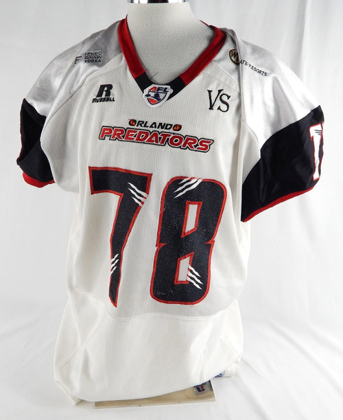 2014 Orlando Predators Erle Ladson #78 Game Used White Jersey 3XL 079