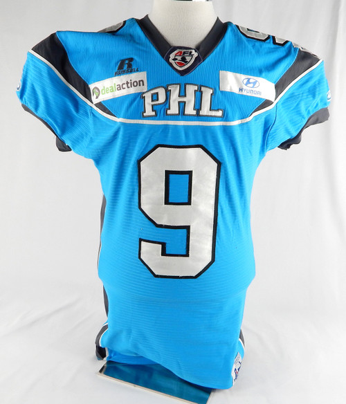 2014-15 Philadelphia Soul Bryan Randall #9 Game Used Blue Jersey L 382