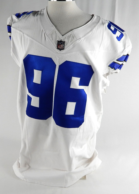 2023 Dallas Cowboys Neville Gallimore #96 Game Issued White Jersey 50 655