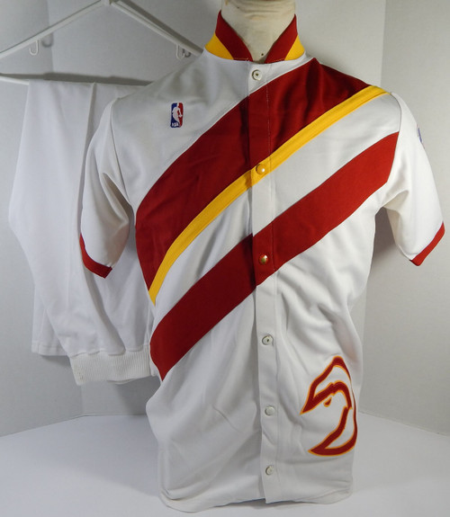 1989-90 Atlanta Hawks Roy Marble #22 Game Used White WU Jacket Pant USA Flag 8