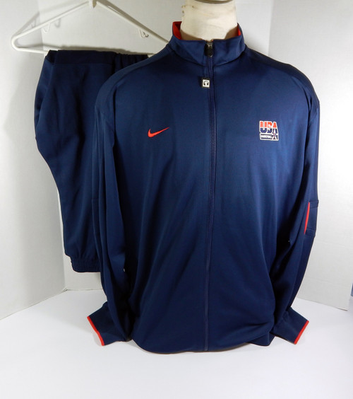 2000s Team USA Basketball Game Issued Navy Warm Up Jacket & Pants 2XL DP41069