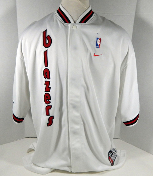 2003 Portland Trail Blazers Game Issued White Game Jacket 1977 Throwback 2XL 1