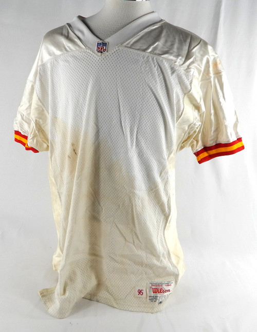 1995 Kansas City Chiefs Blank Game Issued White Jersey 46 423