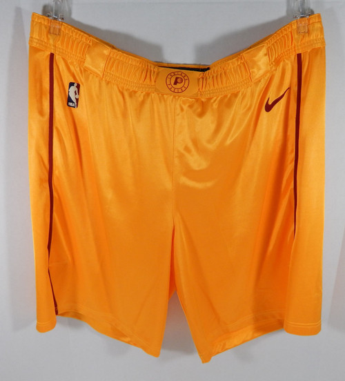 2018-19 Indiana Pacers Game Issued Gold Game Shorts HWC Nike Pro Cut 48+2 1038S