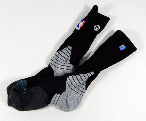 2015-16 Brooklyn Nets Markel Brown #22 Game Used Black Grey Teal Socks DP03428