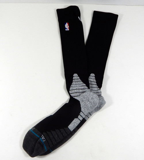 2015-16 Brooklyn Nets Thomas Robinson #41 Game Used Black Grey Teal Socks 697S