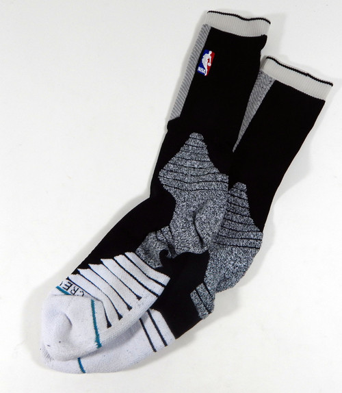 2015-16 Brooklyn Nets Sergey Karasev #10 Game Used Black Grey Teal Socks DP03434