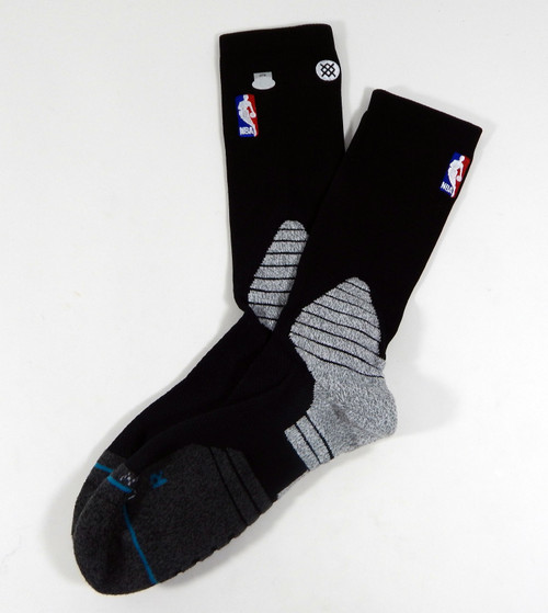 2015-16 Brooklyn Nets Willie Reed #33 Game Used Black Grey Teal Socks 710699S