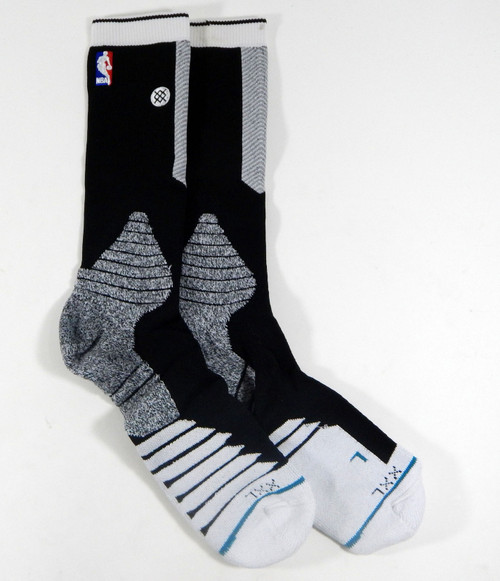 2015-16 Brooklyn Nets Henry Sims #14 Game Used Black Grey Teal Socks 710703S
