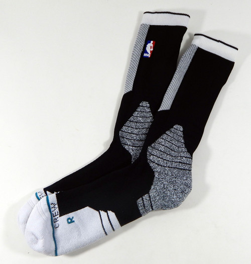 2015-16 Brooklyn Nets Andrea Bargnani #9 Game Used Black Grey Teal Socks 704S