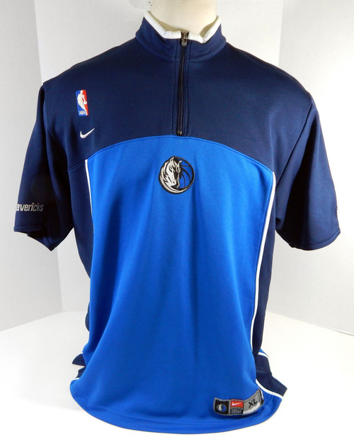 2001-02 Dallas Mavericks # Game Issued Blue Warm Up Shirt 9/11 Patch XL DP11543