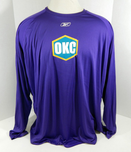 2005-06 Oklahoma City New Orleans Hornets Game Issued Purple Shooting Shirt 930