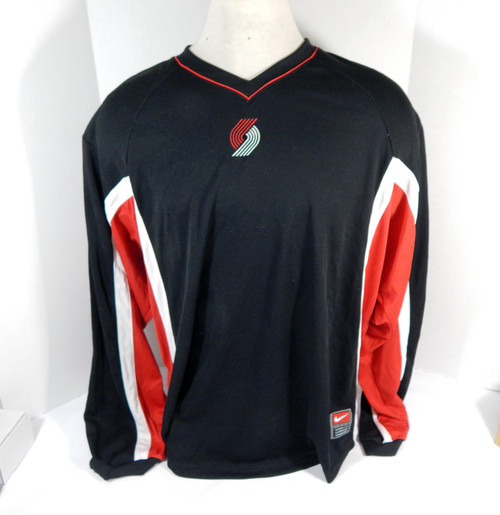 2000s Portland Trailblazers Game Issued Black Shooting Shirt 2XL DP42775
