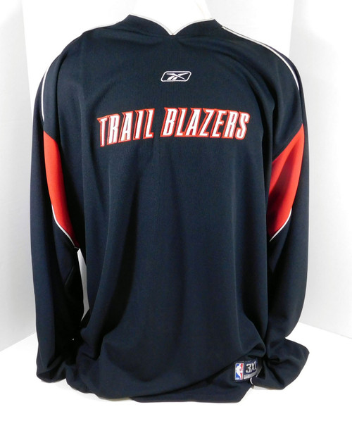 Mid 2000s Portland Trail Blazers Game Issued Black Shooting Shirt Pullover 3XL 8