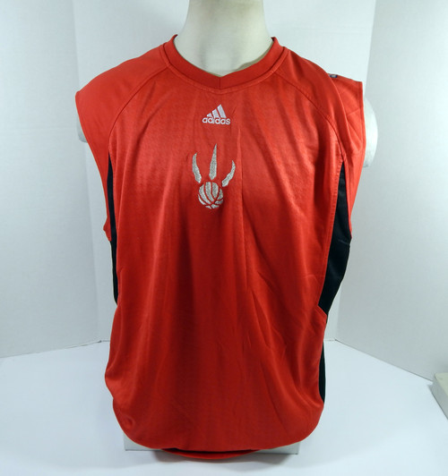 Toronto Raptors #5 Game Used Red Work Out Shirt XL DP42592