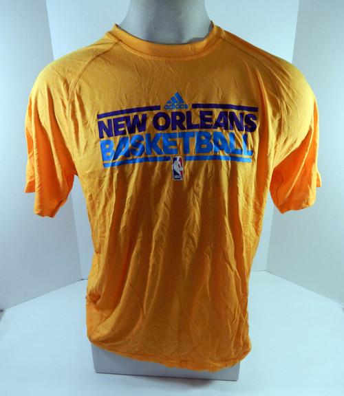 2011-12 New Orleans Hornets TeamIssued Yellow Training Shirt M DP64203