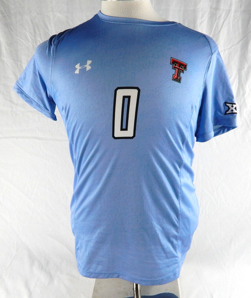 2021 Texas Tech Red Raiders #0 Game Used Powder Blue Jersey Womens Soccer M 759