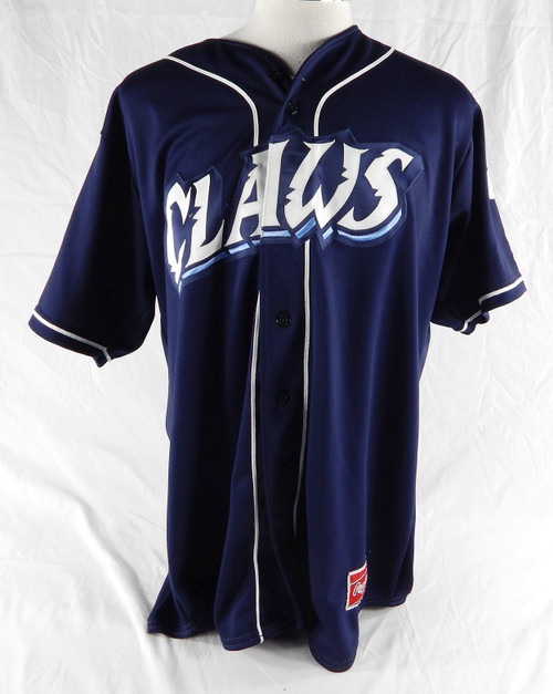 Lakewood BlueClaws Blank Game Issued Navy Jersey 48 850
