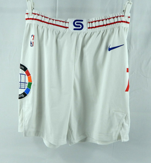 2024-25 Philadelphia 76ers Ricky Council IV #14 Game Used White Shorts City L 2