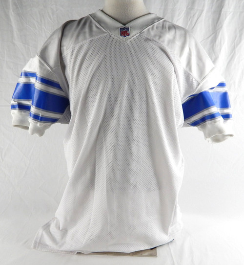 1999 Detroit Lions Blank Game Issued White Jersey 50 999