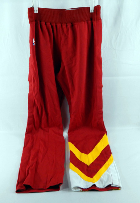 1990-91 Atlanta Hawks Game Issued Red Warm Up Pants 36 446