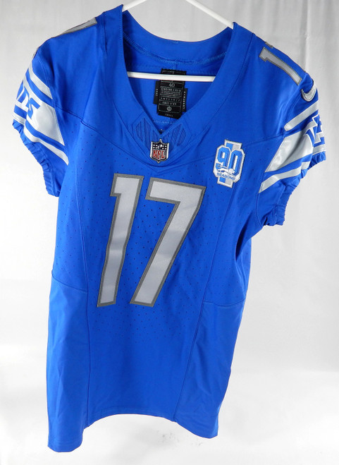 2023 Detroit Lions Denzel Mims #17 Game Issued Blue Jersey 90 S Patch 40 DP85933