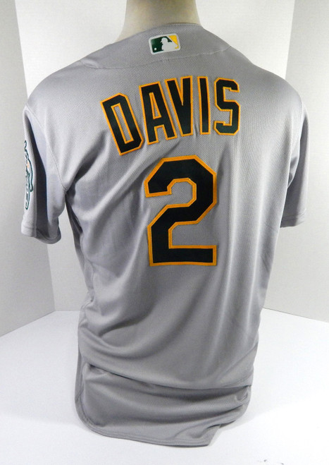 2020 Oakland Athletics Khris Davis #2 Game Issued Grey Jersey 46 DP48631