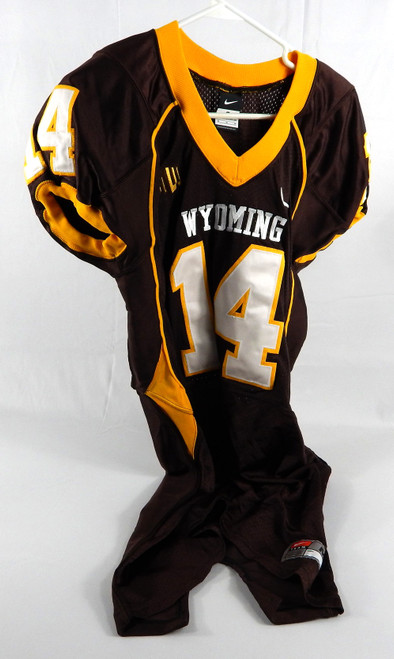 2012 Wyoming Cowboys Daniel Sullivan #14 Game Used Brown Jersey M 463